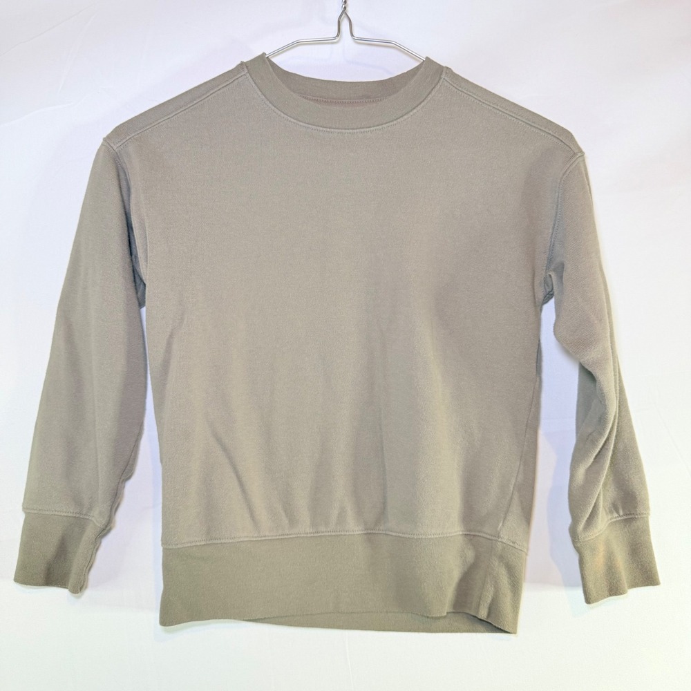 Athletic Works Boys Khaki‎ Tan Crewneck Sweatshirt Fleece Pullover Size S 6-7